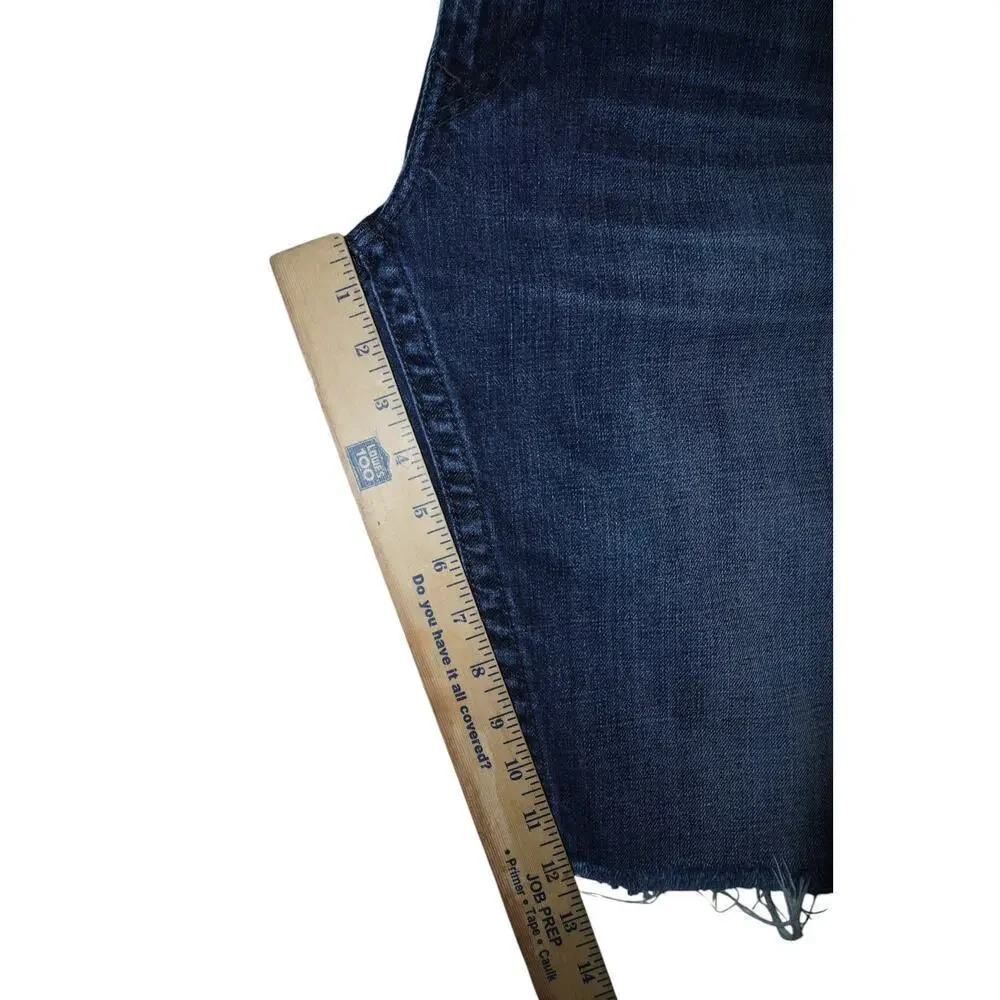 True Religion Men’s Straight Cutoff Denim Shorts Dark Wash Blue Size 40